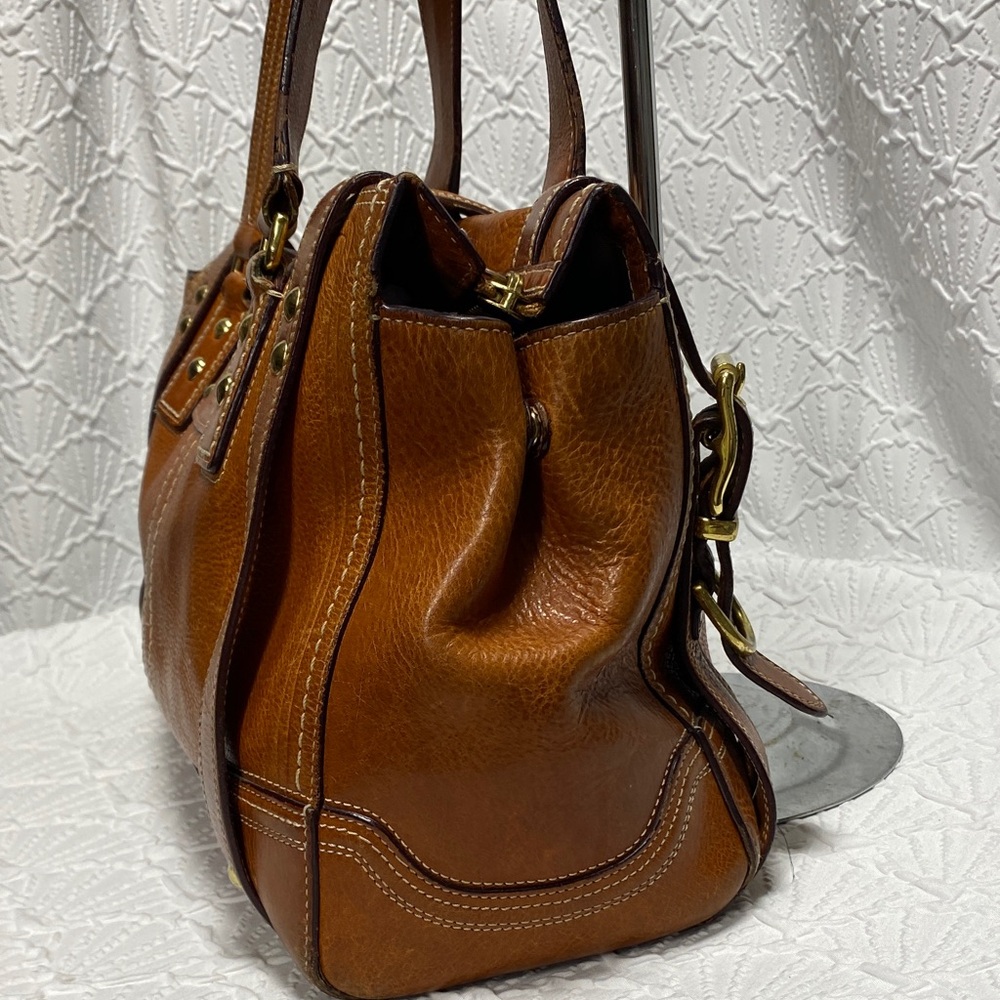 Coach Brown Leather Satchel - Picture 4 of 16